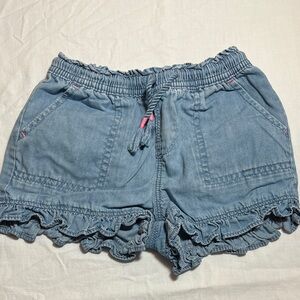 18-24M GAP Blue Ruffle Trim Jean Shorts